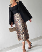 Discover Our New Leopard Print Sequined Skirt