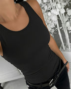 Women's Seamless Compression Tank Top with Tummy Control, U-Neck