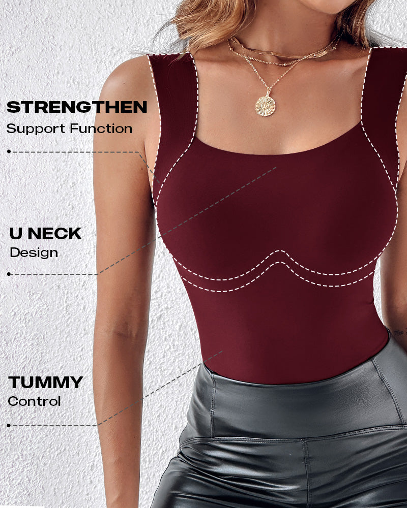 Contourx 2 Piece U Neck Shapewear with Built-In Bra