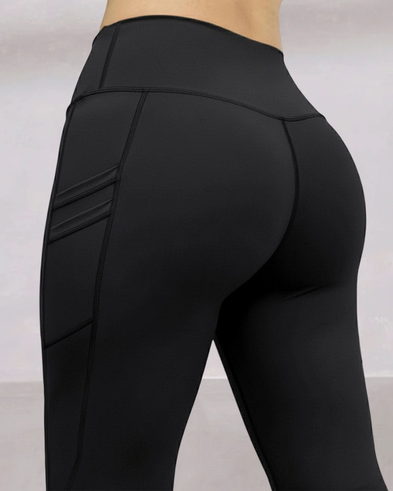 High-Waisted Thermal Yoga Pants with Pockets for Winter