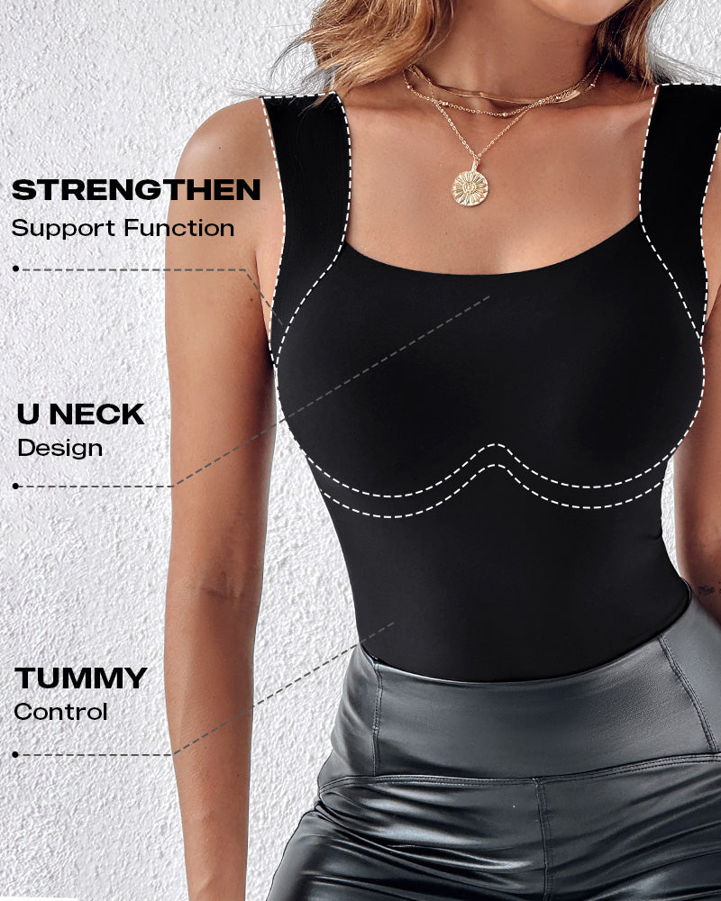 Contourx 2 Piece U Neck Shapewear with Built-In Bra