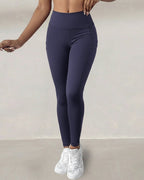 High-Waisted Thermal Yoga Pants with Pockets for Winter