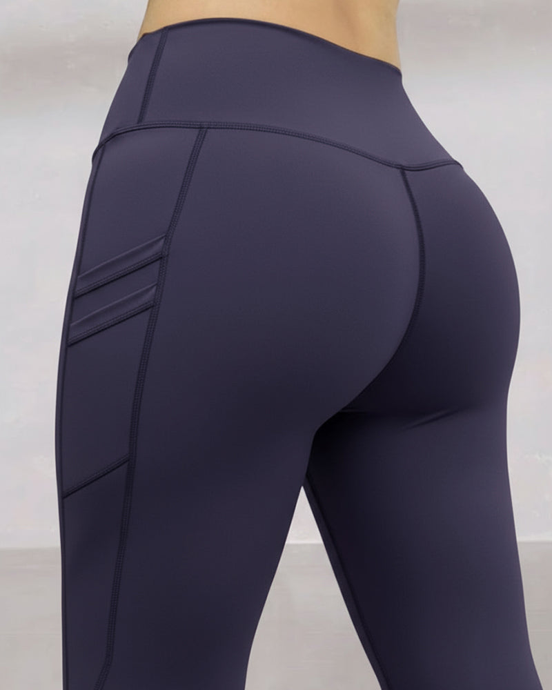 High-Waisted Thermal Yoga Pants with Pockets for Winter