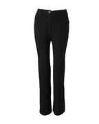 High Waist Straight Leg Trousers with Elastic Back