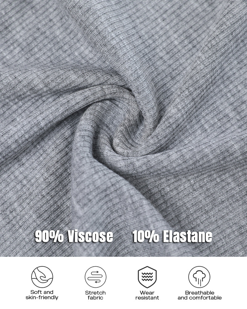 2-Pack Ribbed Racerback Tank Tops, Round Neck, No Bra Pads