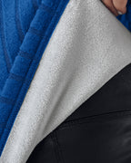 Fleece-Lined U-Neck Long Sleeve Ribbed Thermal Tee, No Padding