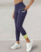 High-Waisted Thermal Yoga Pants with Pockets for Winter
