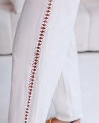 Elastic Drawstring Waist Pants with Side Pockets