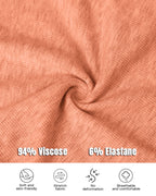Micro-ribbed U-neck tank and boxer lounge set in peach, soft, stretchy, breathable fabric.