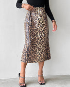 Discover Our New Leopard Print Sequined Skirt
