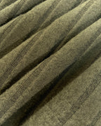 Fleece-Lined U-Neck Long Sleeve Ribbed Thermal Tee, No Padding