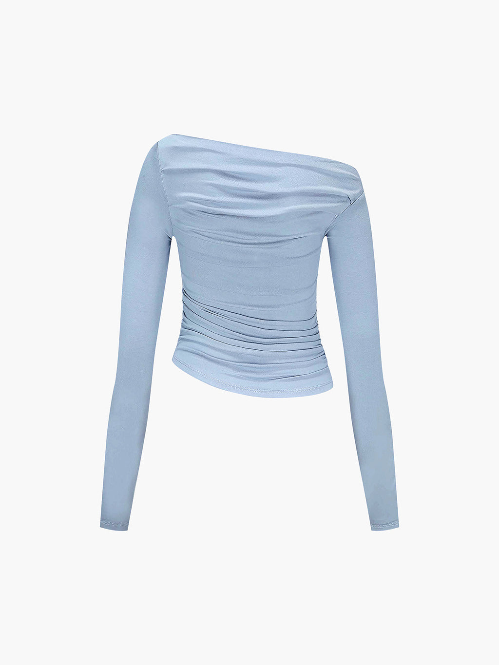 Asymmetrical Long Sleeve Shirt with Off Shoulder Design