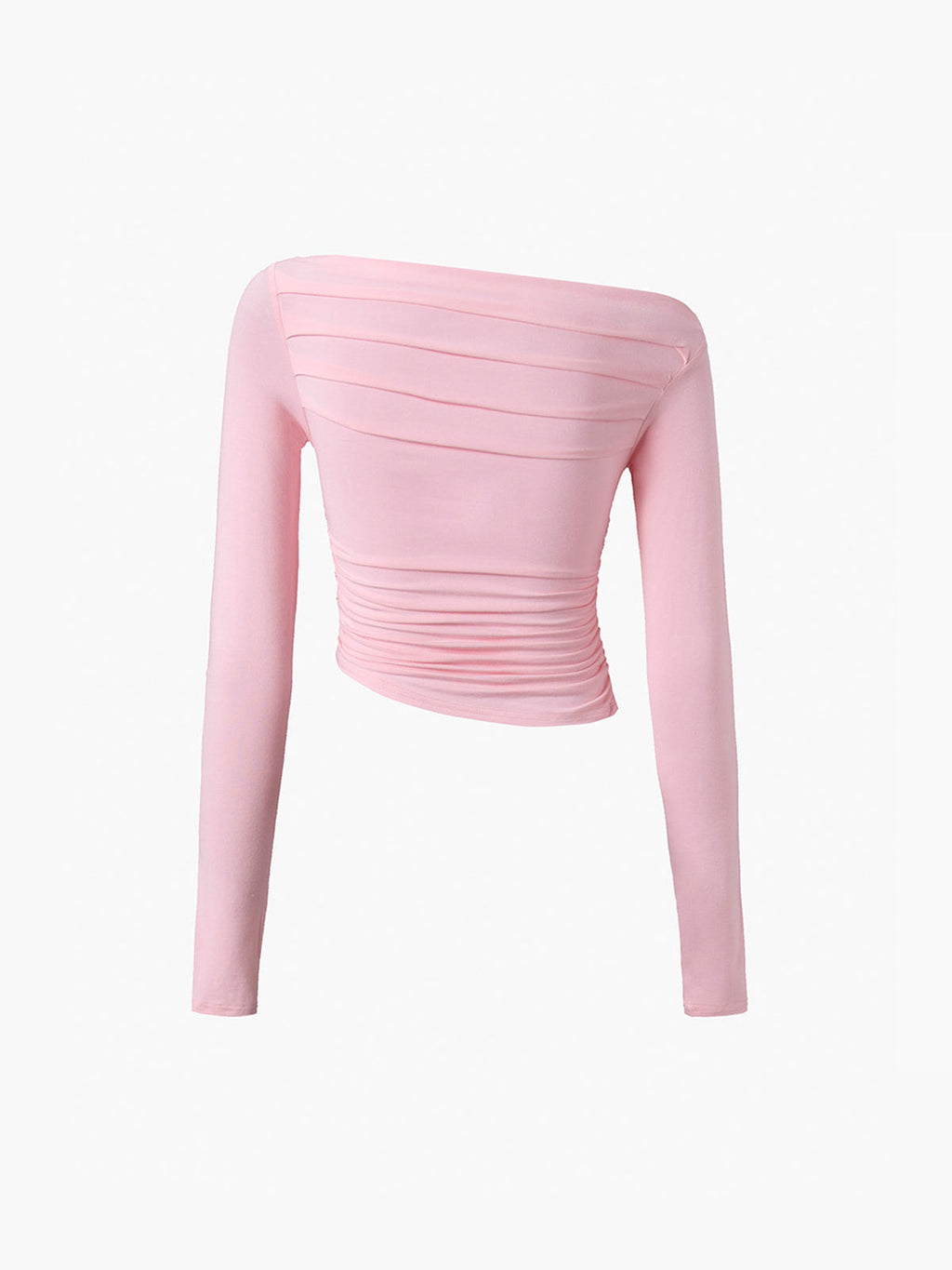 Asymmetrical Long Sleeve Shirt with Off Shoulder Design