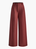 Stylish Wide Leg Pants, Belt Sold Separately