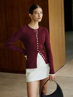 Classic Knitted Cardigan with Button Closure