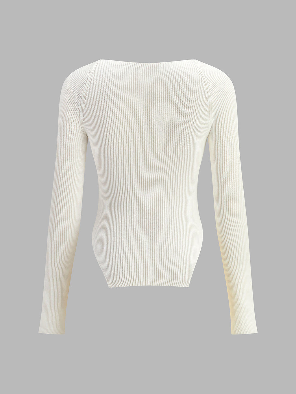 Long Sleeve Sweetheart Neckline Knit Top