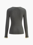 Classic Knitted Cardigan with Button Closure