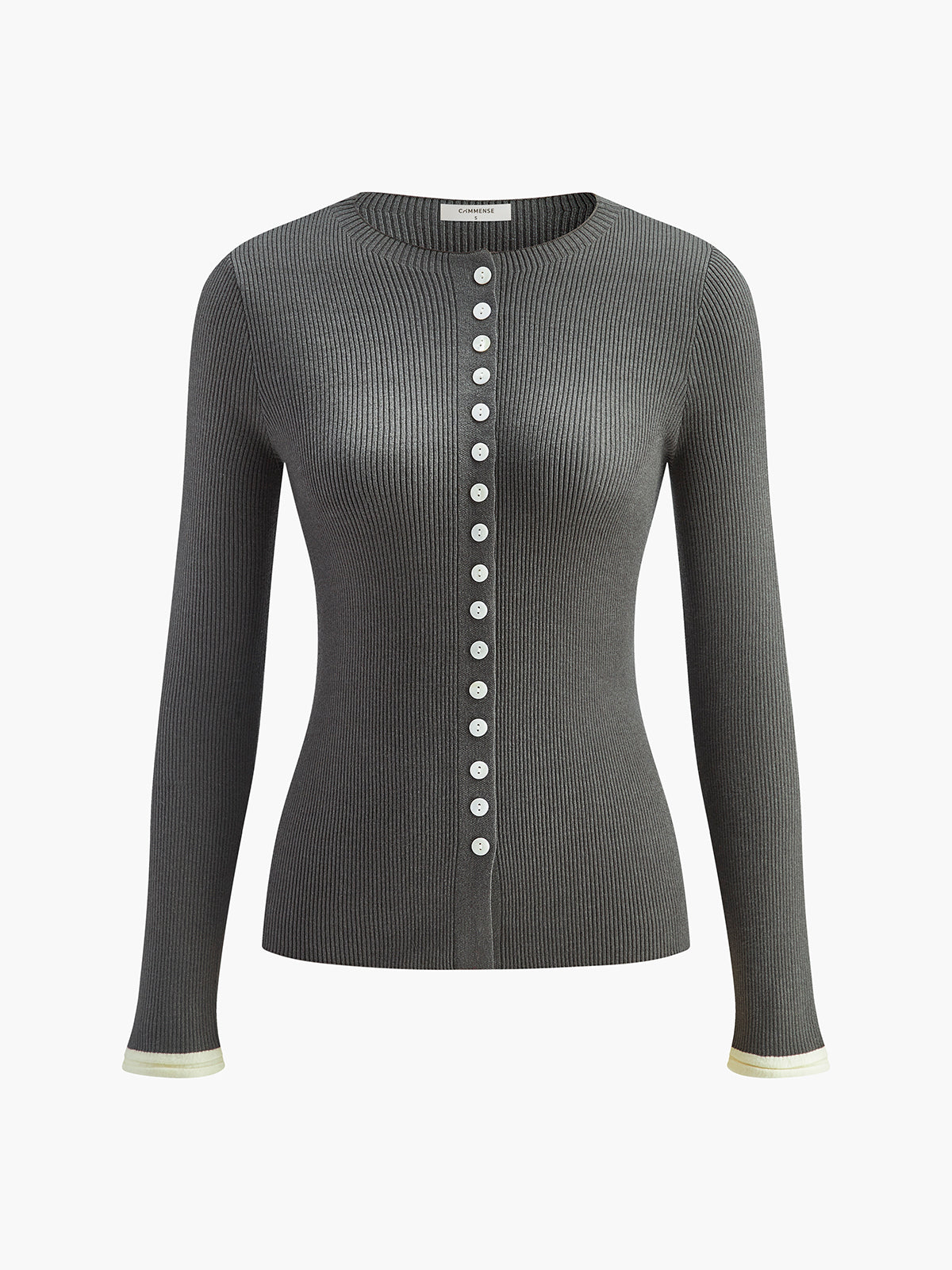 Classic Knitted Cardigan with Button Closure