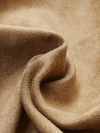 Suede-Style Jacket Featuring Buttoned Lapel