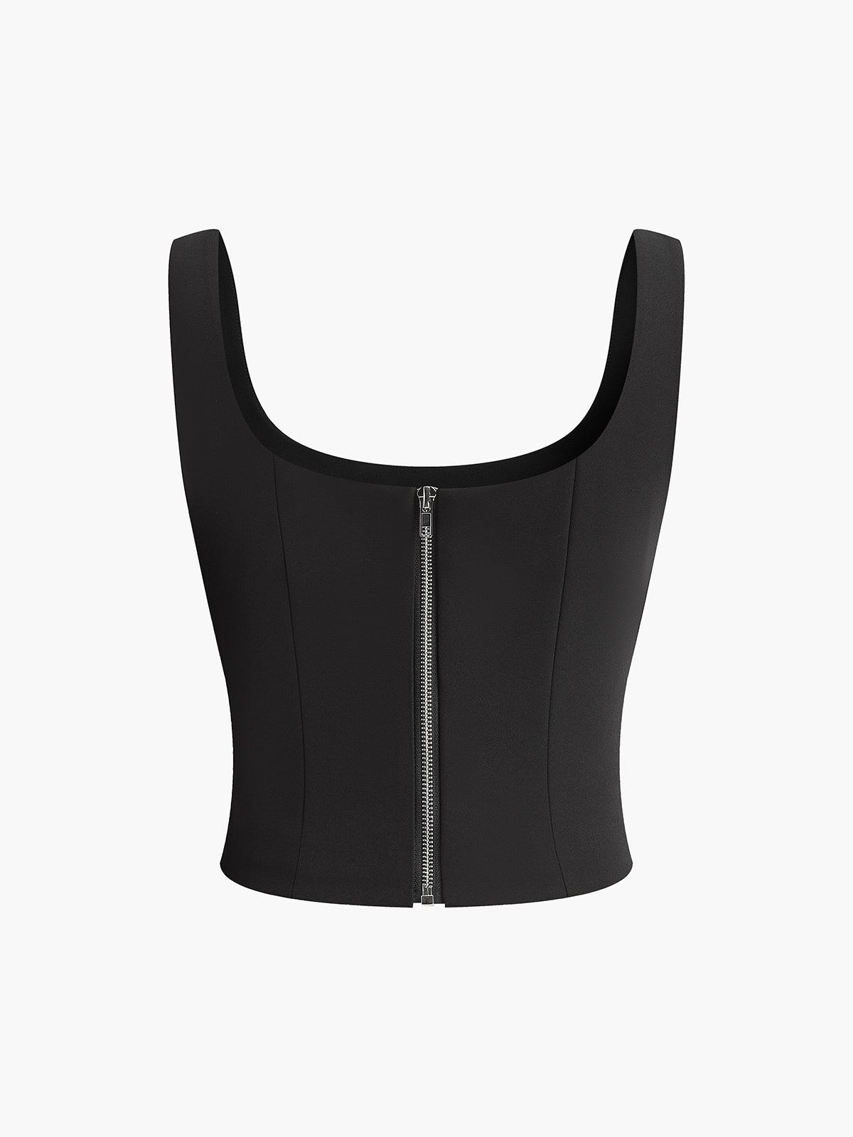 Crystal-Embellished Floral Top with Back Zip Closure