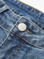 Elevated Waistline Bootcut Denim Pants for Women