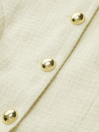 Tweed Blazer Enhanced with Shiny Metallic Buttons