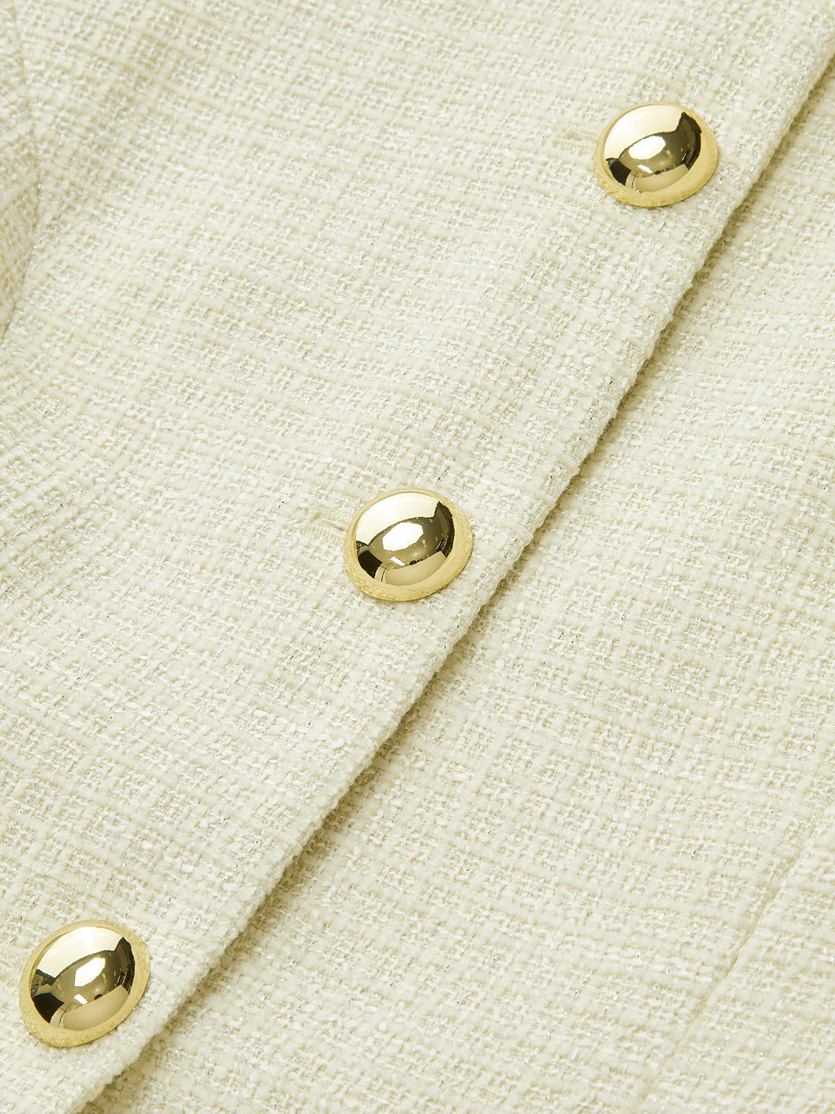 Tweed Blazer Enhanced with Shiny Metallic Buttons