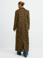 Large Tiger Pattern Tweed Coat