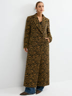 Large Tiger Pattern Tweed Coat