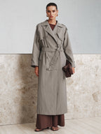 Belted Cotton Oversize Trench Coat