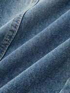 Asymmetric Jeans with Unique Button Accents