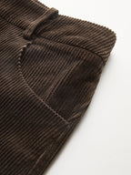 Mid-Waist Corduroy Trousers with a Straight Fit