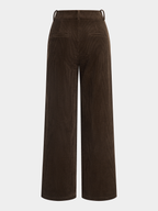 Mid-Waist Corduroy Trousers with a Straight Fit