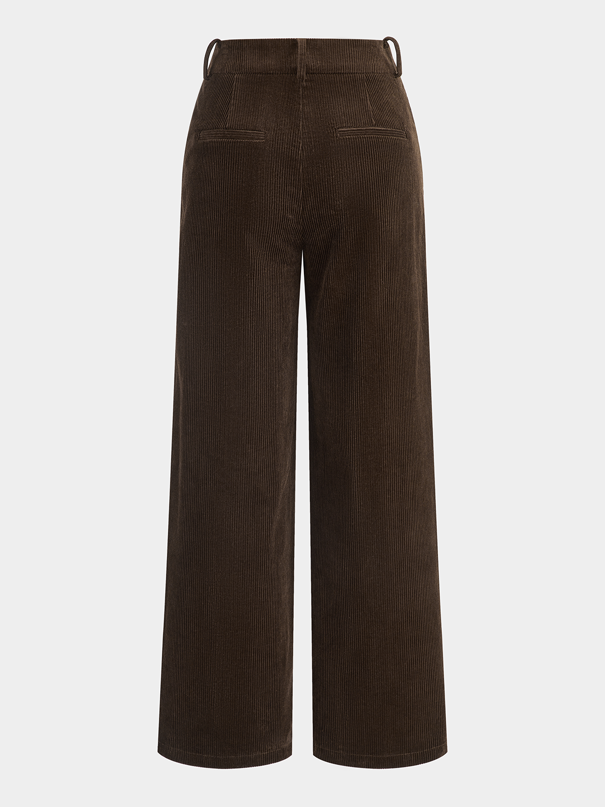 Mid-Waist Corduroy Trousers with a Straight Fit