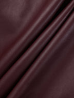 Faux Leather Jacket with Belt and Lapel Design