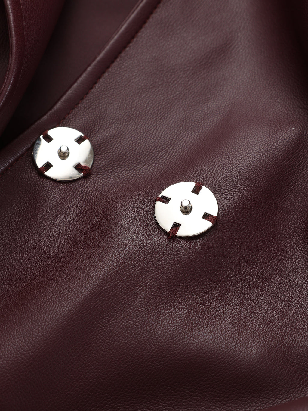 Faux Leather Jacket with Belt and Lapel Design