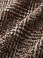 Belted Plaid Tweed Jacket with Stylish Detailing