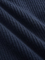 Knit Vest with Contrast Trim and Metal Clasp