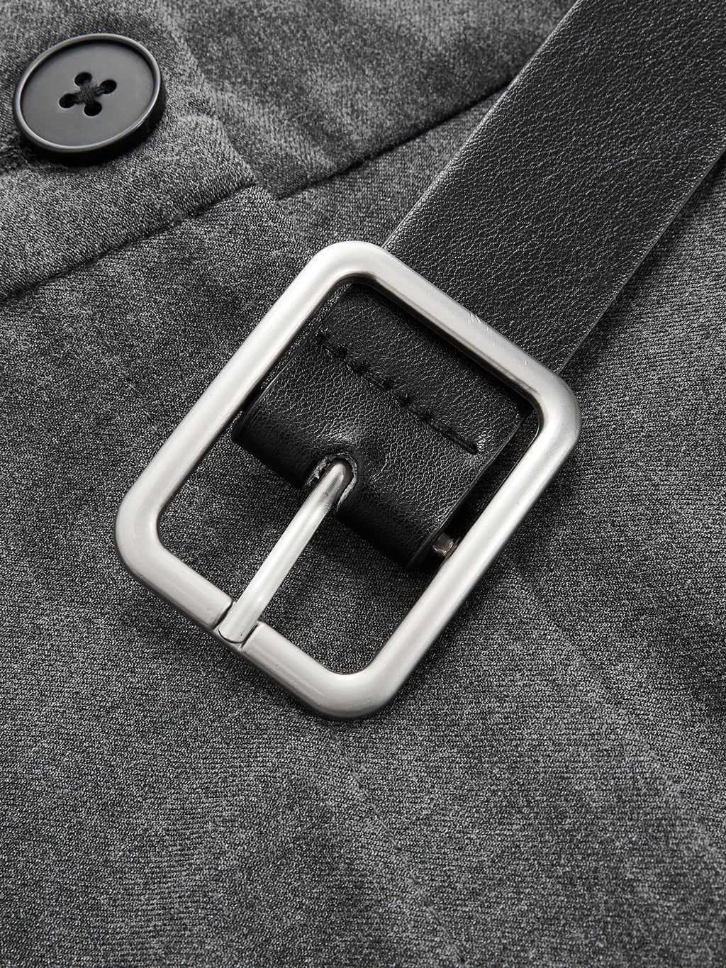 Sleeveless belted blazer dress with pleated details crafted by LA FINE FLEUR.