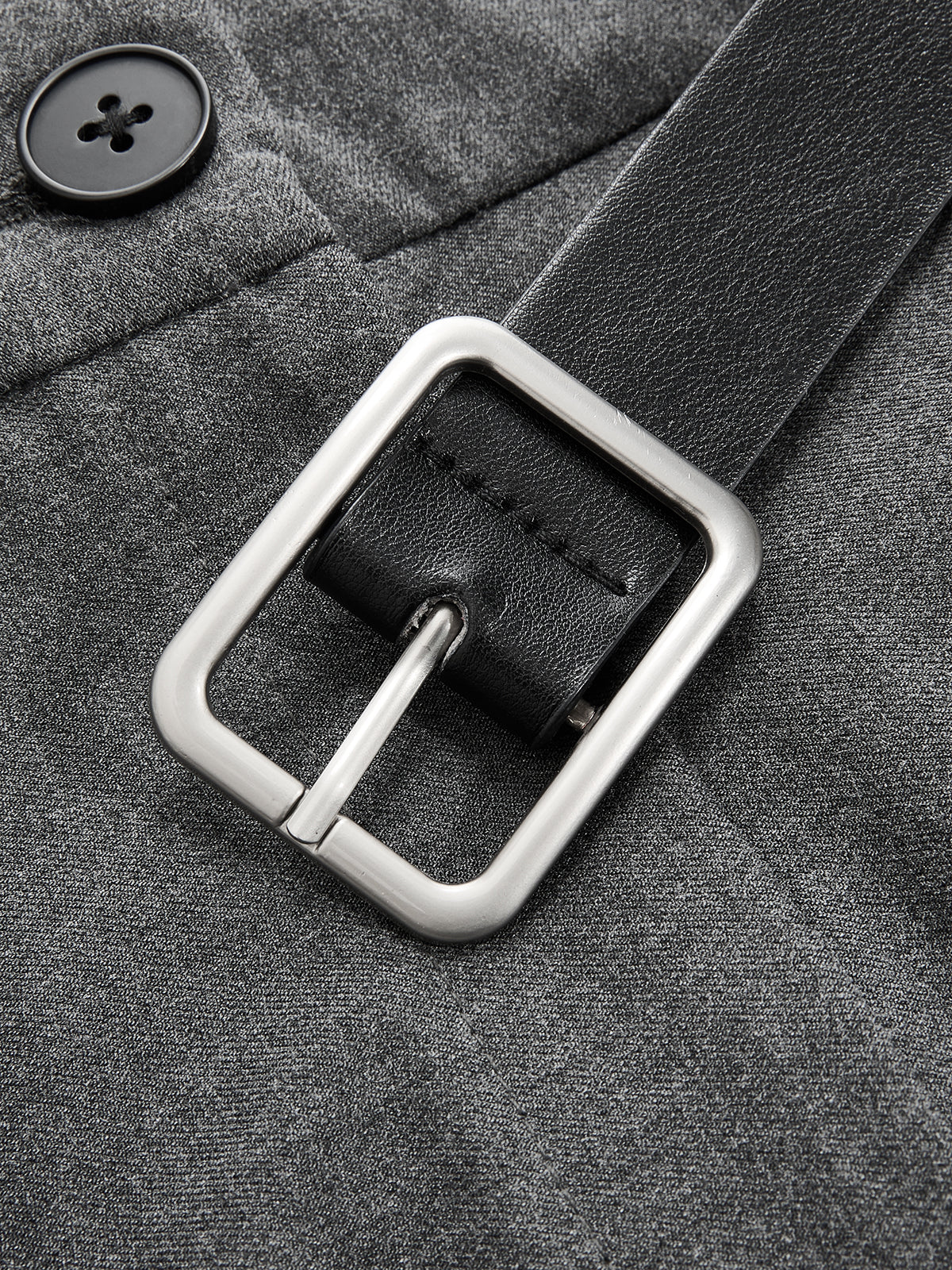 Sleeveless belted blazer dress with pleated details crafted by LA FINE FLEUR.