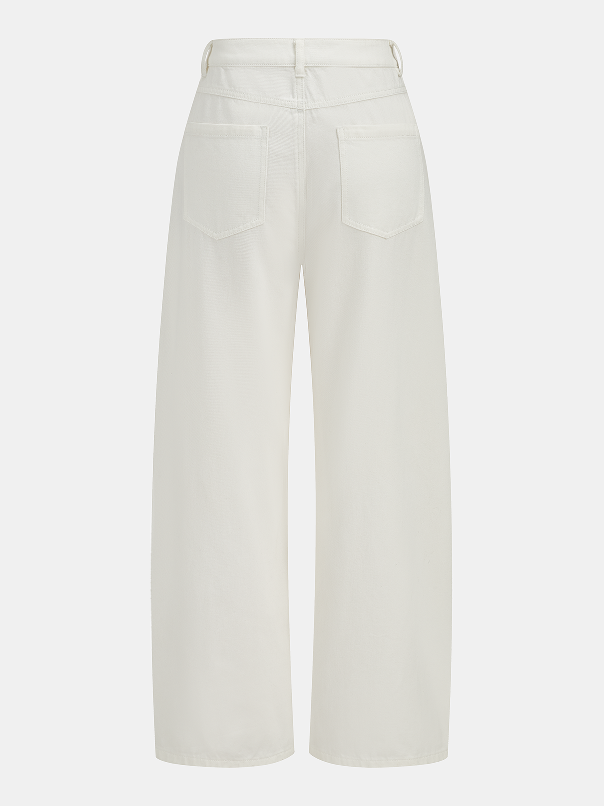 Mid-rise, wide-leg soft denim jeans with two back pockets and a comfortable waistband.