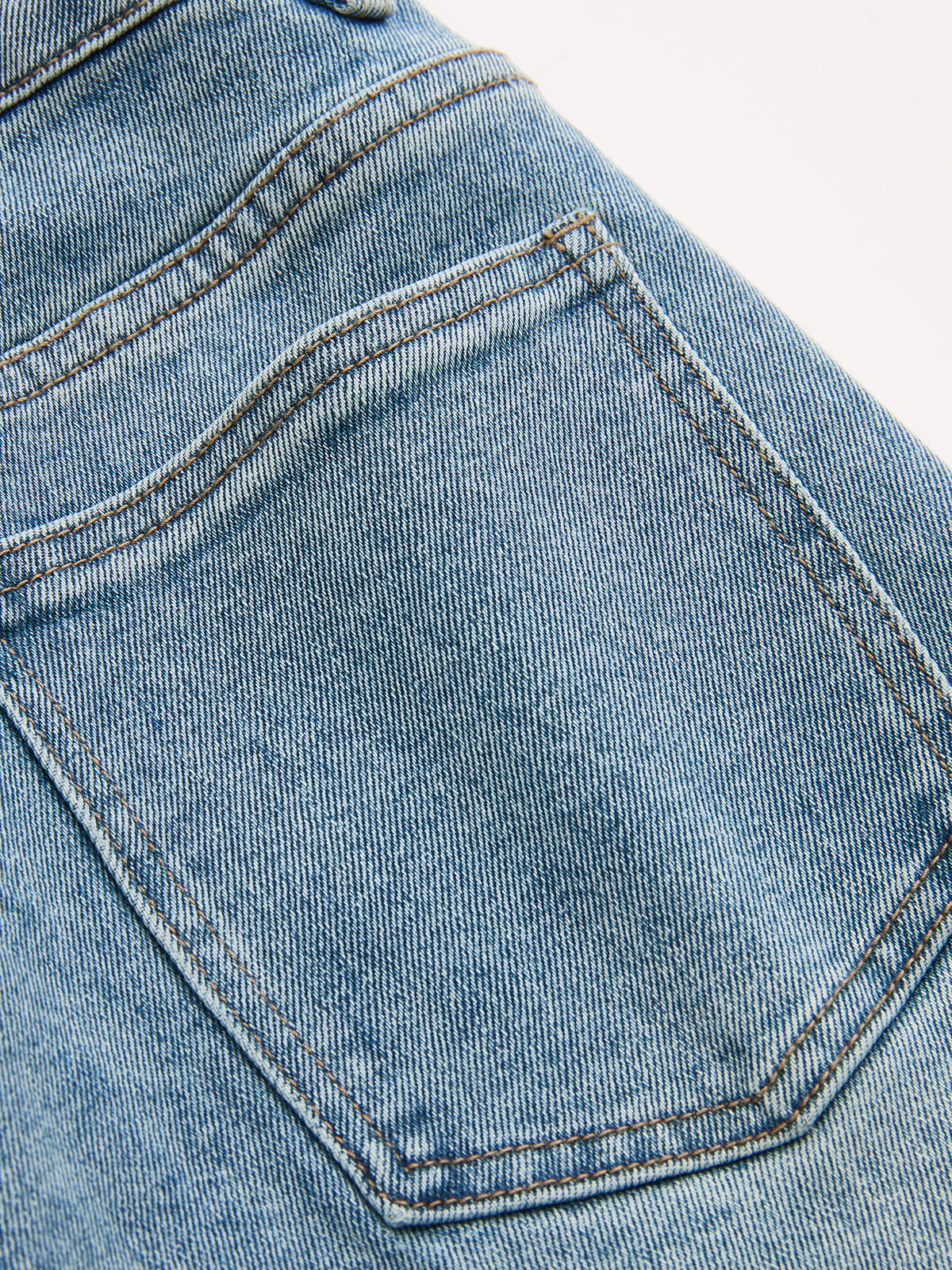 Asymmetric High-Rise Jeans with Straight Leg Cut