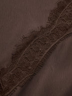 Lace-Trimmed Satin Mermaid Maxi Skirt