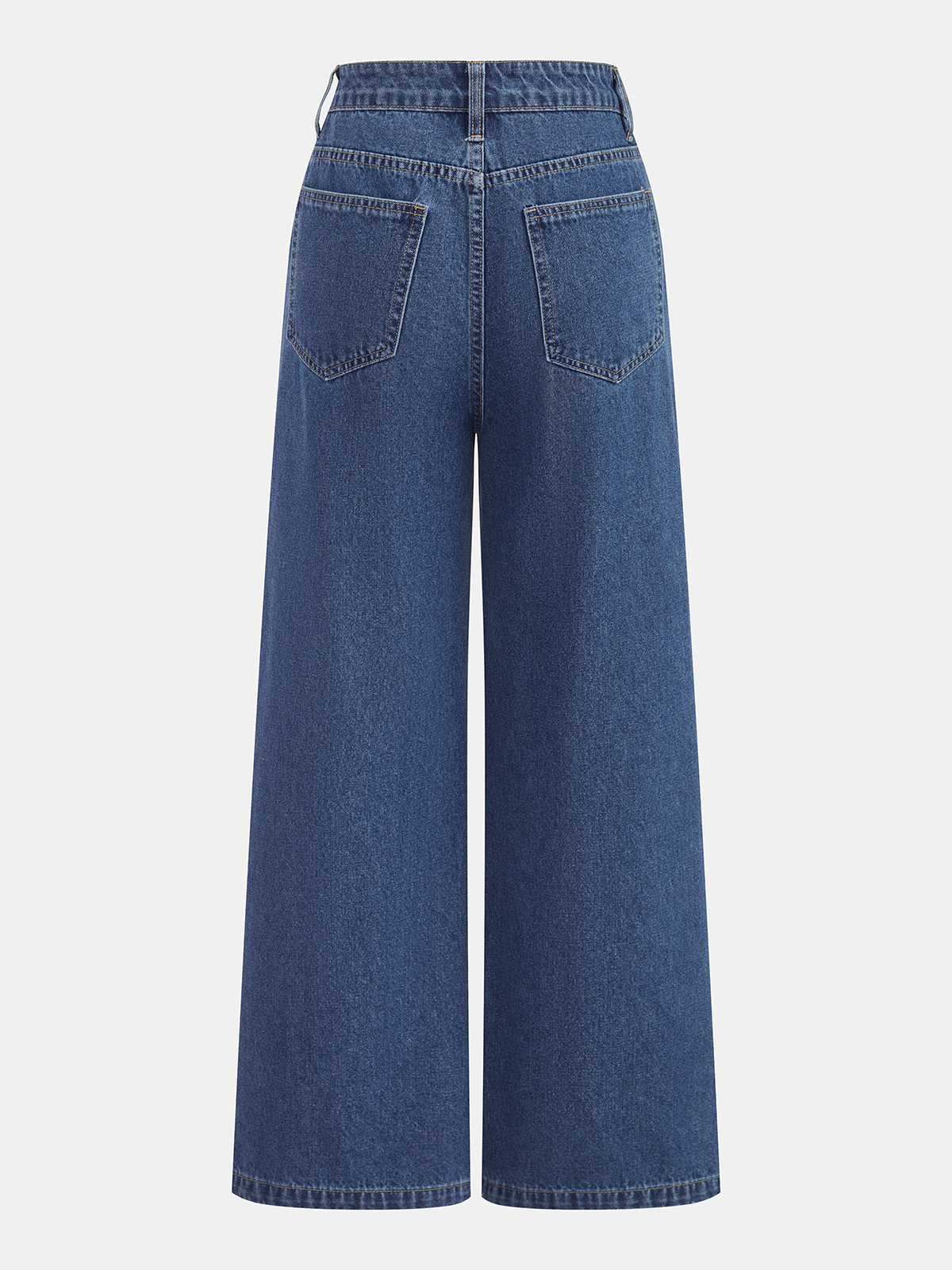 Asymmetrical Wide-Leg Denim Pants