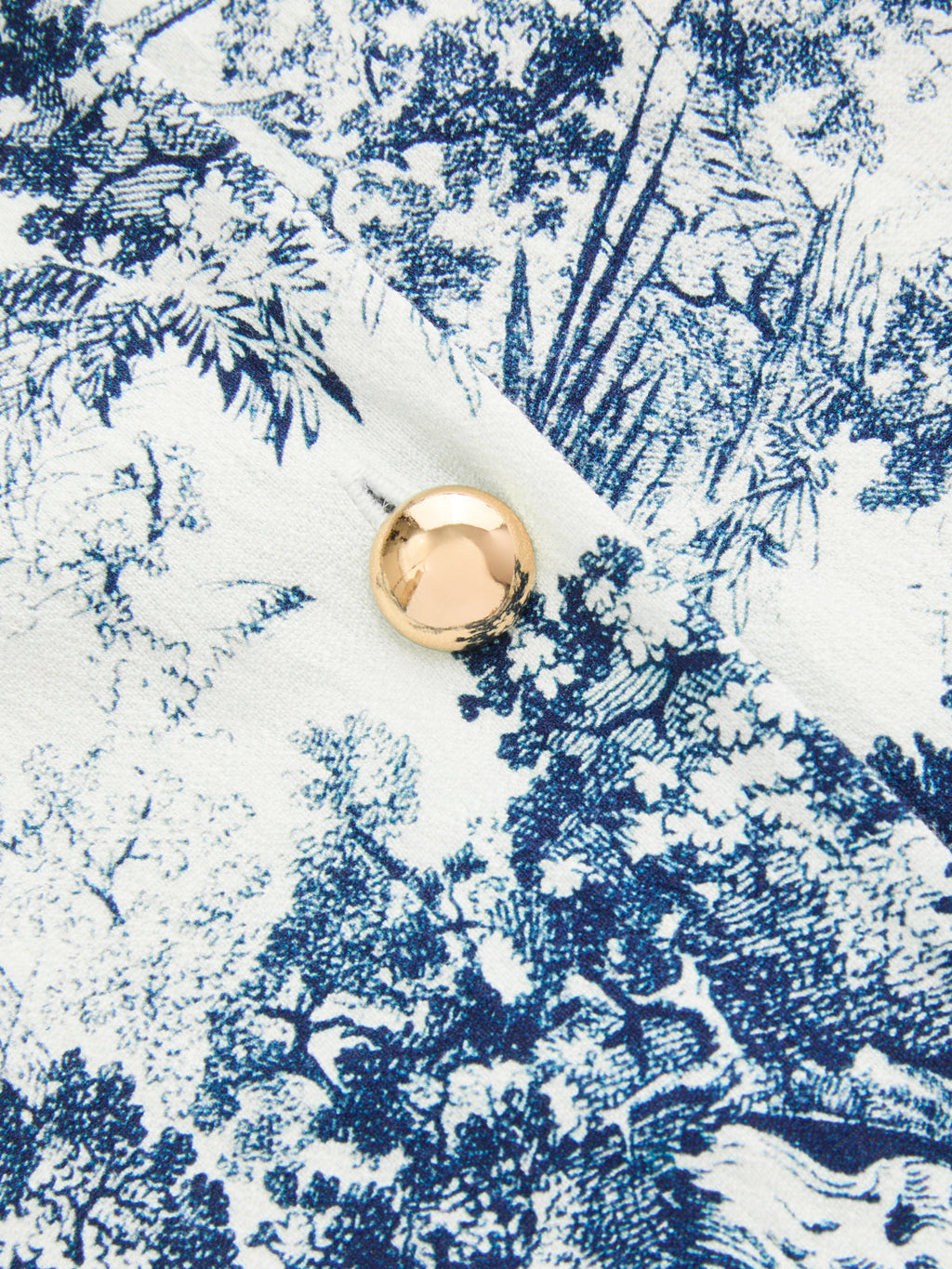 Toile Patterned Shirt with Coordinating Wide-Leg Trousers