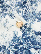 Toile Patterned Shirt with Coordinating Wide-Leg Trousers