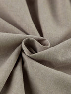 Light brown cotton linen dress with coarse texture, gathered folds, and twisted shoulder ties.