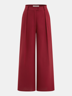 Belted Sleeveless Top with Matching Wide-Leg Trousers