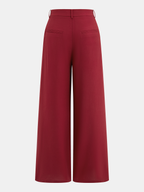 Belted Sleeveless Top with Matching Wide-Leg Trousers