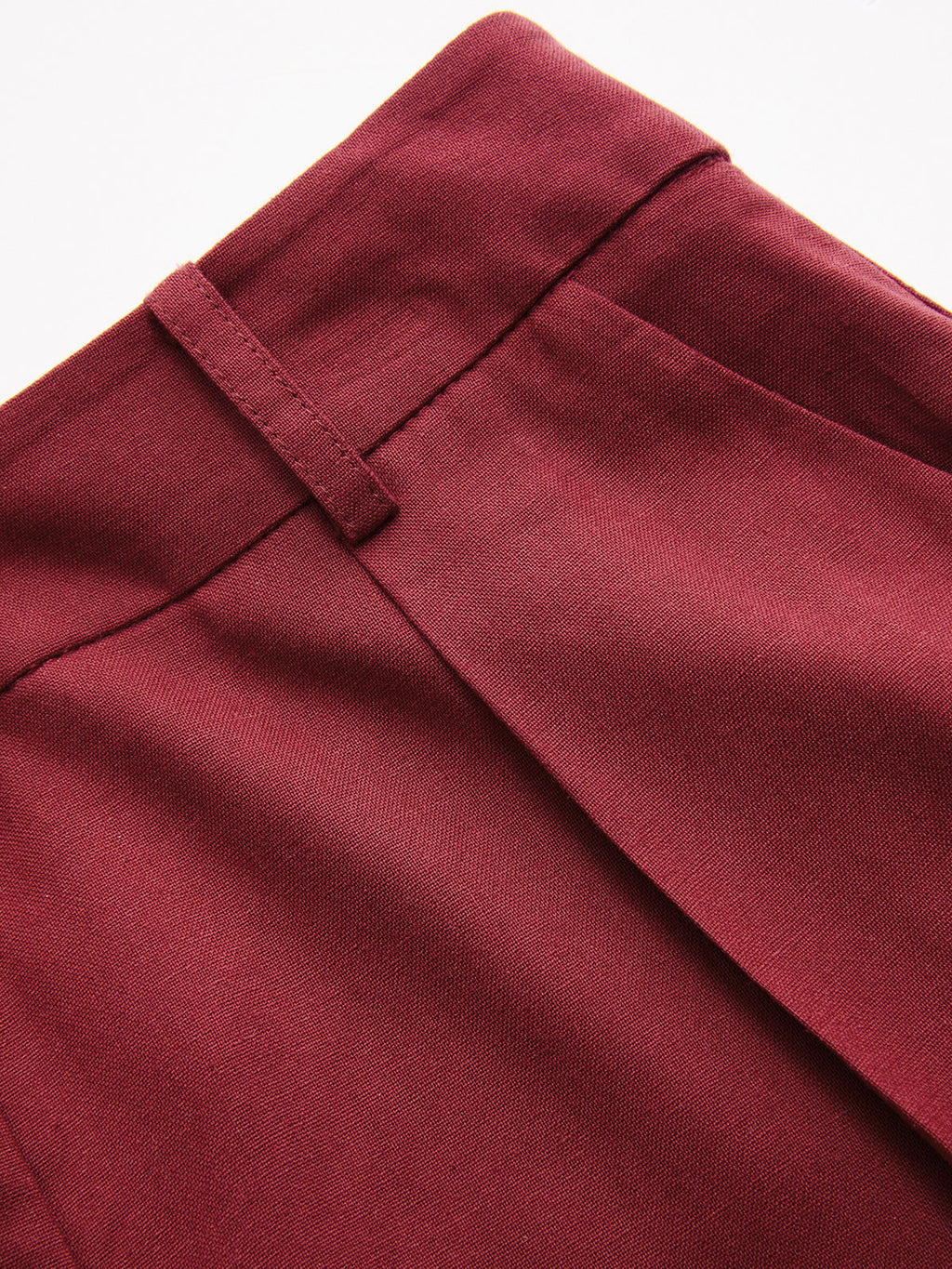 Belted Sleeveless Top with Matching Wide-Leg Trousers